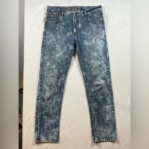 Robin’s Jeans 38W 32L Distressed Faded USA Jeweled Pockets RARE Denim Biker